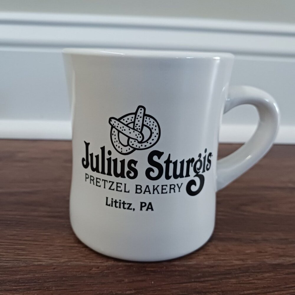 Julius Sturgis Pretzel Bakery Vintage Lititz Lancaster PA‎ Mug Cup Coffee